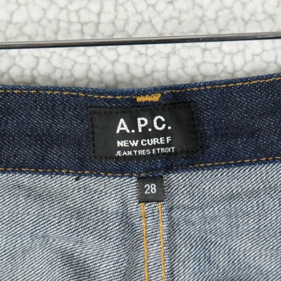 APC Jeans Mens 28X30 Blue Dark Wash Straight Leg New Cure F Heavyweight Denim - Picture 9 of 10